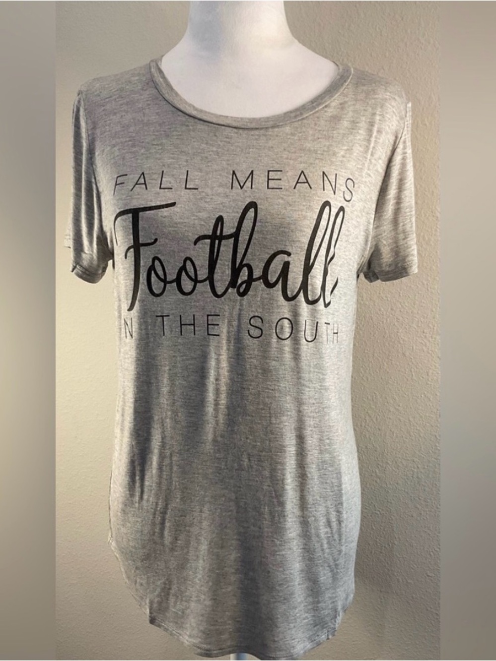 Palermoon Women's Gray 'Fall Means Football' Graphic Tee